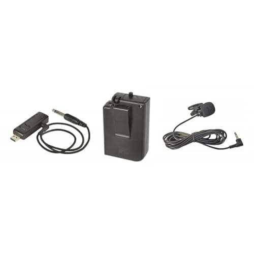 Image of QTX | U-Mic Wireless UHF Microphone Kit | Tie Clip Mic
