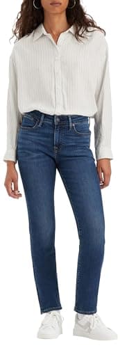Image of Levi's Women's 712 Slim Fit Jeans, Blue Wave Dark, 29W / 30L