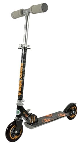 Image of Jurassic World Folding Kids Inline Scooter | Childrens Boys or Girls Fully Licensed Deck Ride Two Wheel | Adjustable Handlebar, 58cm x 30cm x 80cm