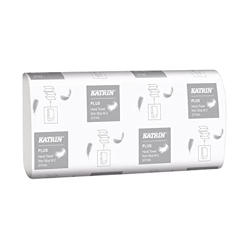 Image of AUK Katrin 61587 Plus Hand Towel Non Stop M2 2 Ply White Wide Handy Pack (2400 x Sheets)