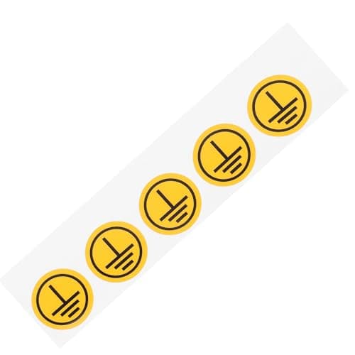 Image of SHINEOFI 1sheet Electrical Ground Label Sticker Synthetic Warning Sign for Protective Earth Grounding Safety Clear Electrical Panel Labels for Machinery Hazard Alert with Symbols