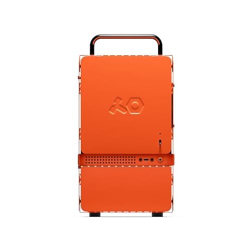 Image of Teenage Engineering Computer-1 Mini-ITX Computer Case with Powder Coated Aluminum, Chrome Metal Handles, and Dual-Slot GPU, Do It Yourself, Small Form Factor PC Case Compatible with SFX Power Supply