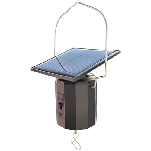 Image of Aoedelyart Solar Powered Wind Spinner Motor Eco-Friendly,Outdoor Solar Energy Operated Hanging Display Mobile Rotating Motor for Sun Catchers,Wind Chime,Garden Decor,Hanging Ornament-Black