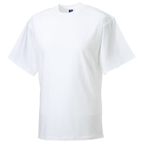 Image of Russell Europe Mens Workwear Short Sleeve Cotton T-Shirt (S) (White)