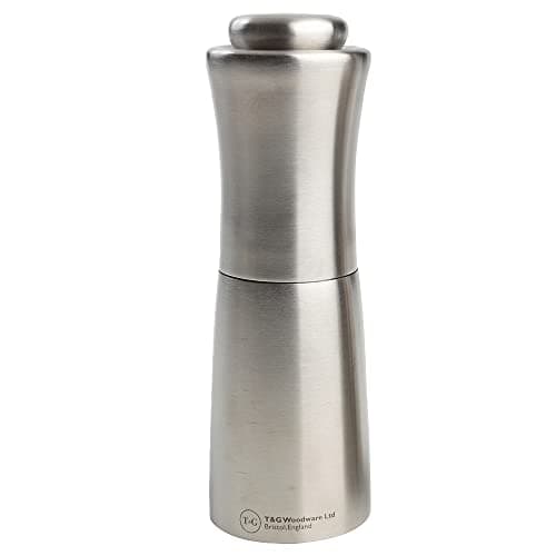 Image of T&G CrushGrind Apollo Stainless Steel Pepper Mill, 17.5 cm
