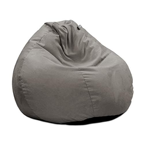 Image of rucomfy Beanbags Velvet Slouchbag Bean Bag - Luxury Plush Living Room or Bedroom Beanbag Chair for Teens and Adults - Premium Home Furniture Seating - D80cm x H110cm (Pebble)