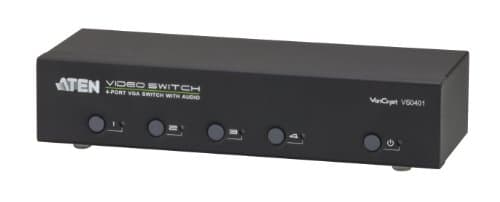 Image of 4 Port VGA Switch with Audio VS0401 ATEN (up to 1920 x 1440) Quick and easy switching between sources via front panel