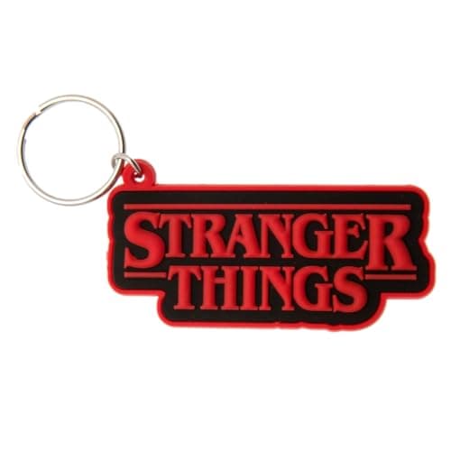Image of Platinum Place 1 x Stranger Things Keychain Demogorgon Eleven Mike Dustin Steve Vecna Upside Down Rubber Keyring Key Split Ring Holder Fob Luggage Bag Tag Logo Design