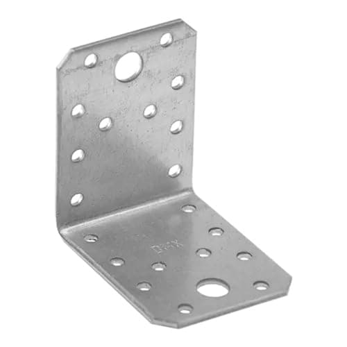 Image of 70mm x 70mm x 55mm x 2.5mm Galvanised Angle Brackets for Wood Timber Steel - Zinc Plated Steel KL2 (Pack of 10) L09ABC