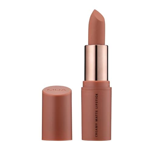 Image of MUA Makeup Academy Creamy Matte Lipstick, Heartfelt (Nude), Highly Pigmented - Vegan & Cruelty Free (Pack of 1)