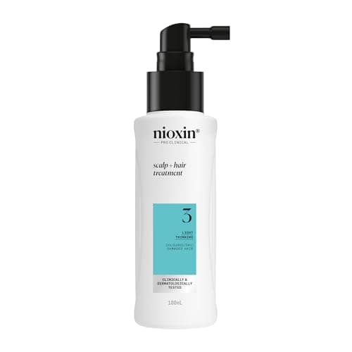Image of Nioxin System 3 Scalp + Hair Thickening Treatment - Hair Loss Serum for Coloured, Dry and Damaged Hair with Light Thinning - with Niacinamide and Biotin, 100ml