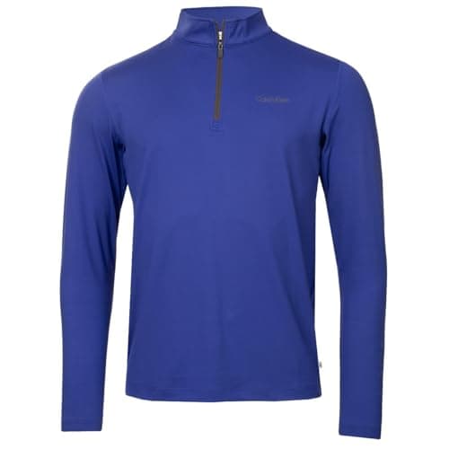 Image of Calvin Klein Mens Newport Half Zip Sweater - French Blue - L
