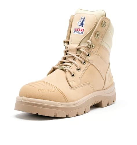 Image of Steel Blue Southern Cross Zip S3 Sand Nubuck Steel Toe/Midsole Safety Work Boot