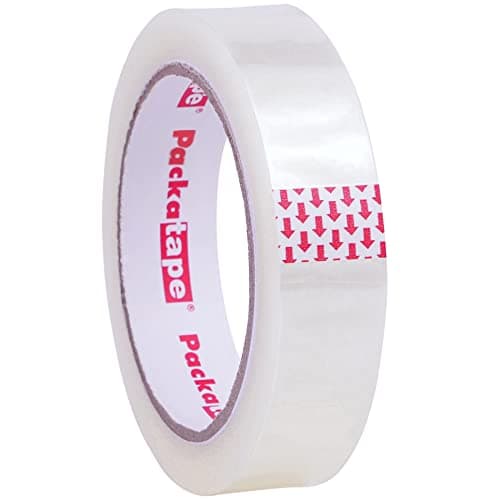 Image of Packatape Cellotape Extra Long Easy Tear Transparent Tape Single Roll at 24mm x 66m Ideal for Gift Wrap Christmas Birthday Home Office or School - Clear Stationery Tape