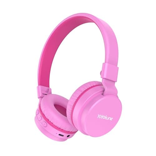 Image of Kids Bluetooth Headphones,Lightweight Kids Headphones Wireless,85/94dB Safe Volume,40H Playtime,Fast Charging,Bluetooth 5.3,Over Ear,Toddler Headphone Built-in Mic for School/Tablet/Travel (Pink)