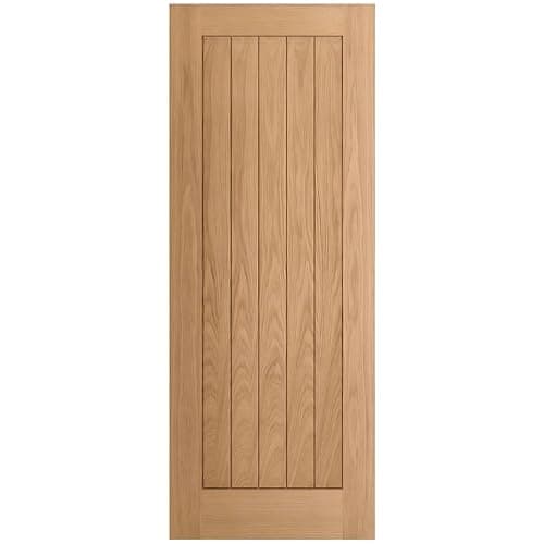 Image of Internal Door Oak Veneer Cottage Style Unfinished