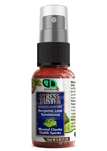 Image of Stress Buster Aromatic Room Spray | Air Freshener for Home, Car & Office, Long-lasting Fragrance, Smoke free, Non-Toxic, Pillow Mist Spray 10ml ((Lime, Bergamot and Sandalwood)