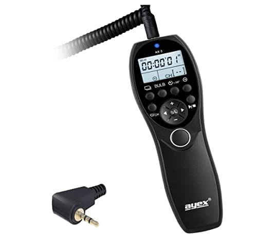 Image of ayex Timer Remote Control AX-3 Compatible with e.g. Pentax 645D K30 K50 IST-DL IST-K100D Samsung GX-1L Olympus: OM-D E-M1 Mark II Low/High-Speed Continuous Shooting Bulb and Timed Shooting