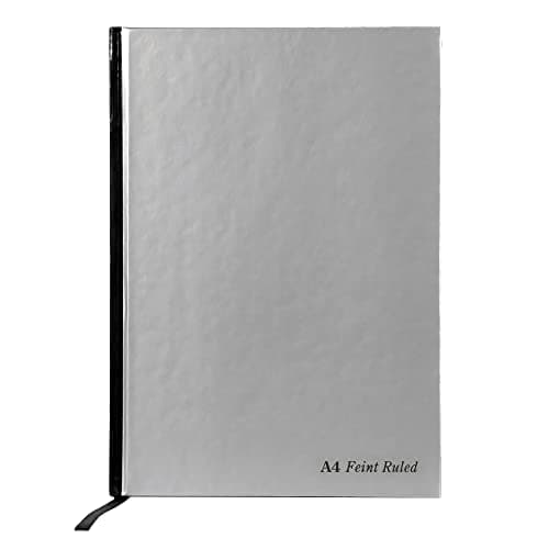 Image of Pukka A4 silver case bound manuscript feint ruled note book