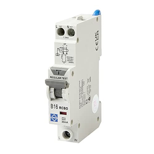 Image of Lewden 16A 30mA 1+N Type B Compact RCBO (572HM)