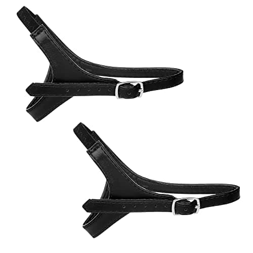 Image of Allegra K Women's Detachable Adjustable Shoe Straps Belts Bands for Holding Loose High Heels 20.5cm/8.07" Matte Black