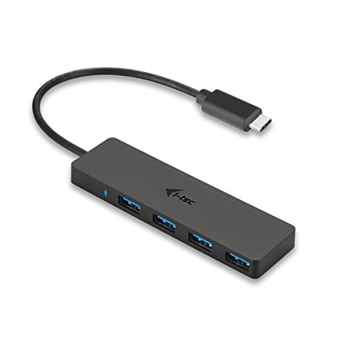 Image of i-tec USB-C Slim 4-Port HUB Without Power Adapter 4x USB 3.0 Port for Windows MacOS Android ChromeOS Thunderbolt 3 Compatible