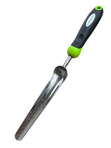 Image of Garden Guru Seed Planting Shovel Trowel Transplanter Widger – Stainless Steel – Rust Resistant - Ergonomic Handle – Perfect Hand Dibber Seedling Bulb Planter Tool for Gardening Planting Transplanting