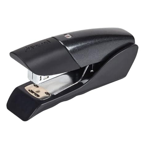 Image of Rexel Gazelle Half Strip Stapler, 25 Sheet Capacity, Stand Up Design, Uses 24/6/ and 26/6 Staples, Metal Body, Black, 2100010