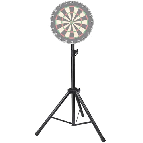 Image of Dart Board Stand, Professional Portable Tripod DartBoard Stand for Dartboard & Electronic Dartboard,Height-adjustable Heavy Duty Travel Dartboardholder