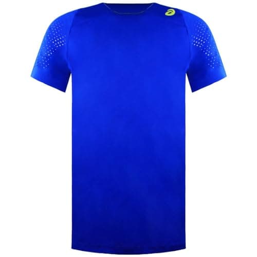 Image of ASICS Mens Athlete Cooling T-Shirt Gym Running Training Top Blue 130339 8107