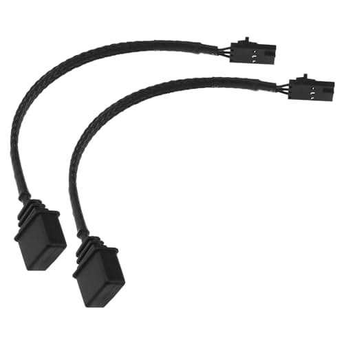 Image of Be In Your Mind 2PCS Standard 3-Pin ARGB Adapter RGB Adapter Cable Compatible with Corsair Commander Pro Lighting Node Pro Commander Core XT
