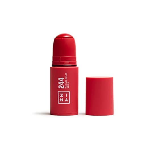 Image of 3INA MAKEUP - The No - Rules Stick 244 - Red Blush Stick Matte for Sensitive Eyes Lips & Cheeks with Hyaluronic Acid - Cream Blush for a Natural Finish - Vegan - Cruelty Free