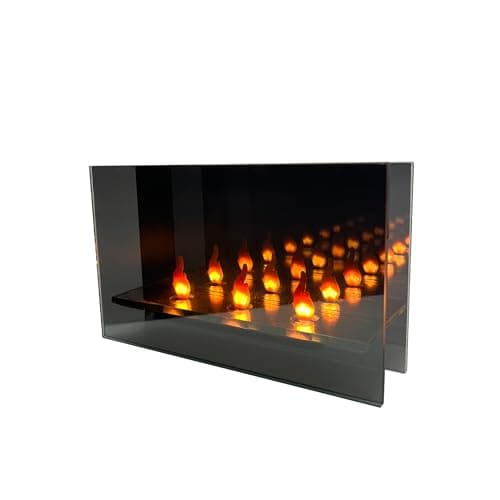 Image of Cello Gleneagles Smoke Trio Infinity Flame LED USB Lamp – Modern LED Desk Lamp, Night Light, and Home Decor. Trio Flame Infinity Design for Bedroom Accessories and Mood Lighting.
