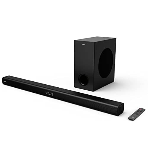 Image of Hisense HS218 2.1ch Sound Bar with Wireless Subwoofer, 200W, Powered by Dolby Audio, Bluetooth, HDMI ARC/Optical/AUX/USB, 3EQ Modes, Black