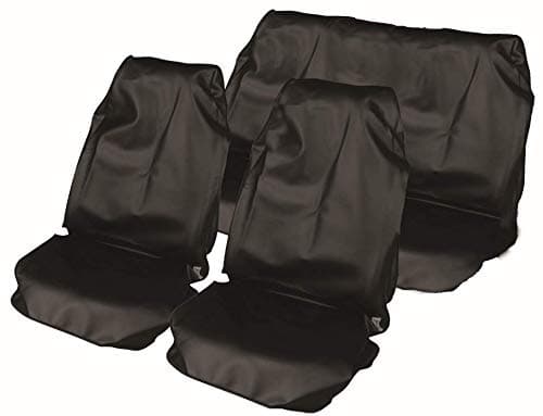 Image of Streetwize HDWS Black Heavy Duty Waterproof Black- [2 Front/1 Rear] Full Set "Nylon" Seat Protectors- In Zip Bag