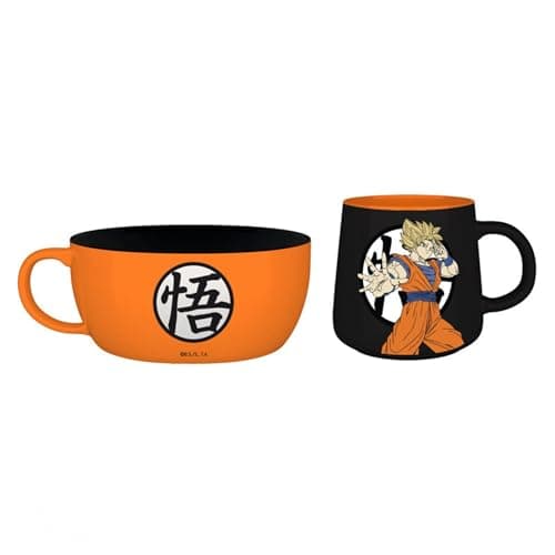 Image of ABYstyle Dragonball Goku Mug & Bowl Breakfast Set | Coffee Mug | Dragonball Merchandise | Dragonball Gifts