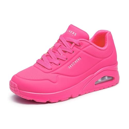 Image of Skechers Women's Uno Night Shades Trainers, Hot Pink Durabuck, 4 UK