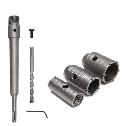 Image of Round Handle SDS Plus Shank Concrete Wall Drill Bit, Hole Saw, Concrete Cement Stone Wall Drill Bit With 30/40/50MM Expansion For Air Conditioners, Hoods, Or Washing Machines Pipe Punching Etc.