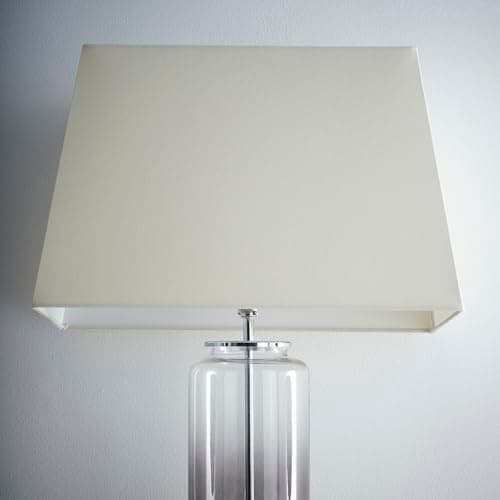 Image of K LIVING Modern Rectangle Light Shade for Ceiling Pendant in Cream | Unique Interior Home Decor Lamp Shade | Textured Linen Fabric Lampshade for Modern Table Lamps and Floor Lamps in Beige (15")