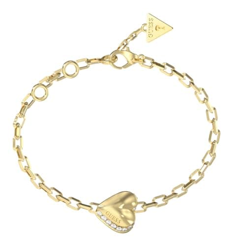 Image of GUESS By Your Side 13mm Heart Bracelet Yellow Gold gold-coloured