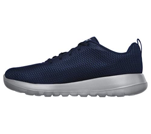 Image of Skechers Men's Go Walk Max Effort Trainers, Navy Textile Gray Trim, 8 UK