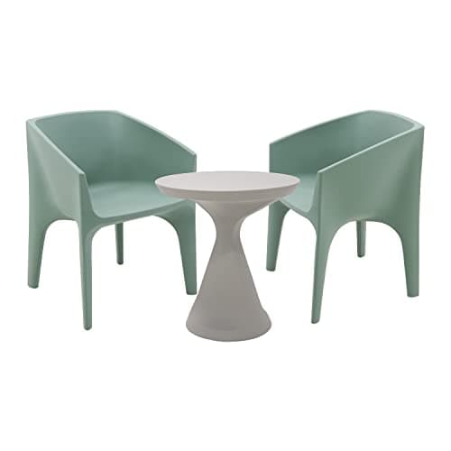 Image of Tramontina Paco Lounge Set, Coffee Table and 2 x Chairs, 3-Pcs Indoor Outdoor Patio Garden Furniture Set, Polyethylene, Easy to Clean, Casa Delta Collection