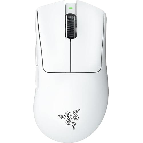 Image of Razer DeathAdder V3 Pro Wireless Gaming Mouse: 64g Ultra Lightweight - Focus Pro 30K Optical Sensor - Fast Optical Switches Gen-3 - HyperSpeed Wireless - 5 Programmable Buttons - 90 Hr Battery - White