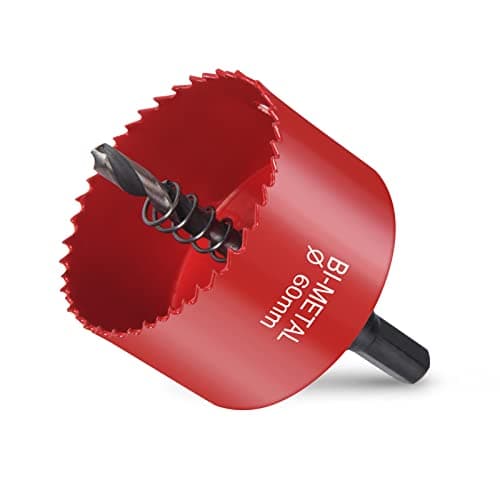 Image of flintronic Bi-Metal Hole Saw, 60mm Hole Saw Cutter for Drilling Soft Metal, Wood, PVC Board and Plastic for Cutting Circular Holes