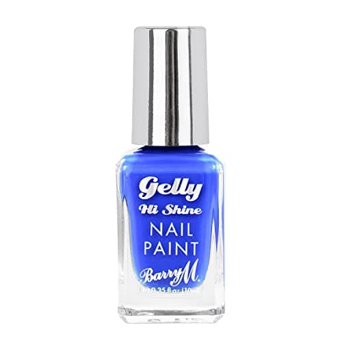 Image of Barry M Gelly Hi Shine Nail Paint, Shade Blue Guava |Bright Blue Glossy Nail Polish