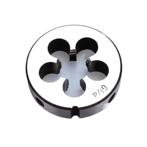 Image of Machine Thread Right Hand Threading Die, HSS BSP Pipe Thread Round Die Silver Multiple Sizes(G1 8 28)