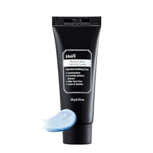 Image of DearKlairs 0.7 ounce Midnight Blue Calming Cream, Soothing, Redness Relief Moisturizer, Hydrating, Fast Absorbing, Light Texture for Easy Use, Sensitive Skin Friendly (0.7 Ounce (Pack of 1))