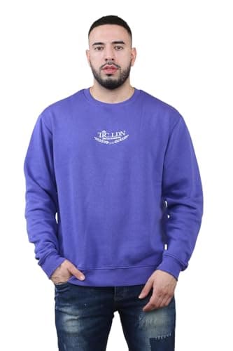 Image of Mens Assorted Sweatshirts TRCLDN Logo Casual Crew Neck Pullover Black Blue Red