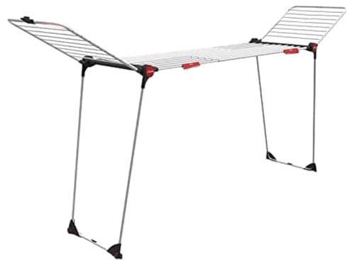Image of Vileda Infinity Flex Indoor Airer, White Grey, Up to 30 meters of drying space