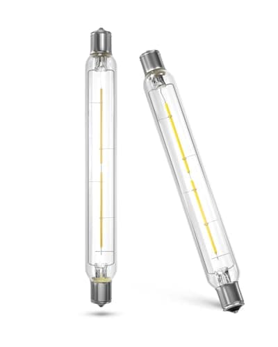 Image of Bonlux 2.5W S15s LED Light Bulbs 221mm Cool White 6000K 30W S15s Fitting Lamp Replacement T25 Tubular Clear Filament Lightbulb LED S15 Strip Tube Light Bulb 221mm (Non-dimmable, 2-Pack)